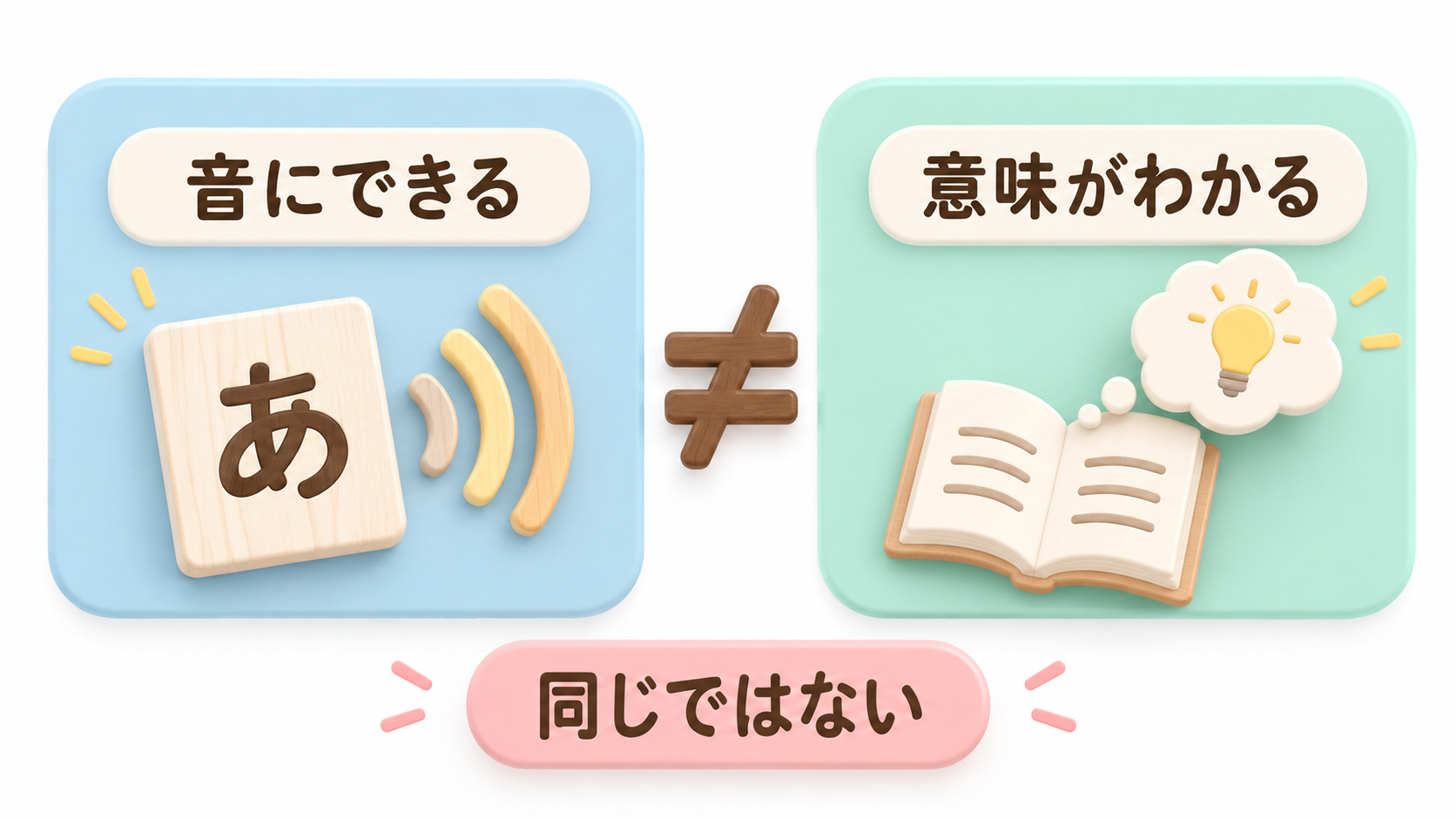 文字を音にできることと文章の意味を理解できることの違い