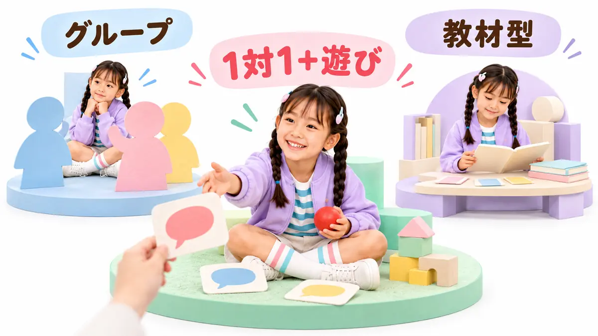 グループ、マンツーマンの遊び型、教材型で異なった長女の参加のしかた